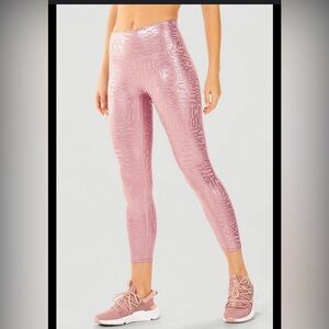 Fabletics Pink High-Waisted Powerhold 7/8 Leggings